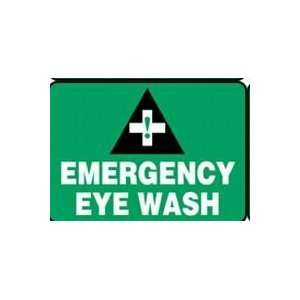  EMERGENCY EYE WASH (W/GRAPHIC) 10 x 14 Dura Plastic Sign 