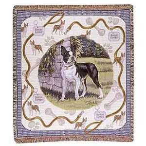 Boston Terrier Tapestry Throw