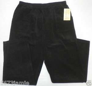 Missy Women Corduroy Fine Wale Casual Pants Slacks 100% Cotton Elastic 