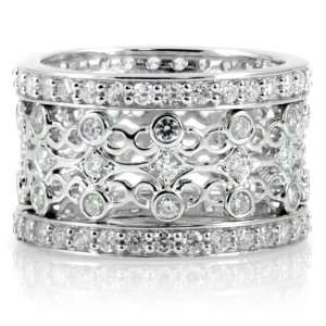  Anandas 3 Ring Stackable CZ Eternity Band Set Jewelry