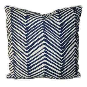    oomph Zig Zag Grande Navy Throw Pillow 22 in sq