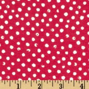  44 Wide Play Date Flannel Dots Peony Fabric By The Yard 