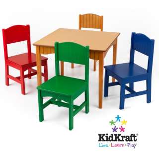 KidKraft Nantucket Bold Primary Color Table & Chair Set 706943261217 