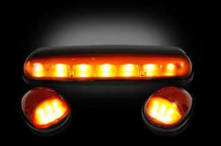 02 06 CHEVY GMC RECON LED CAB ROOF MARKER LIGHTS AMBER  
