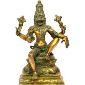    Narasimha Avatara of Lord Vishnu   Brass Sculpture