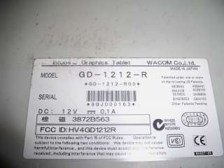 Intuos Wacom 17x17 Graphics Tablet GD 1212 R  