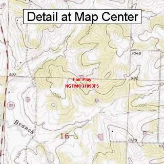  USGS Topographic Quadrangle Map   Fair Play, Missouri 