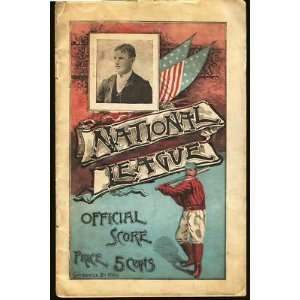  1891 CLEVELAND SPIDERS v NEW YORK PROGRAM CY YOUNG HOF 
