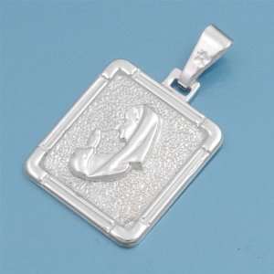   Silver   Pendant   Virgin Mary Silhouette   21mm Height Jewelry
