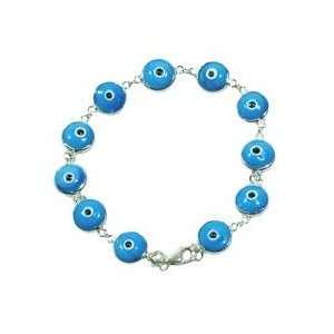  Light Blue Evil Eye Bracelet