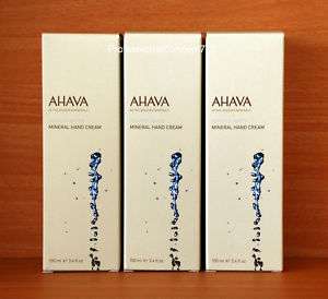 AHAVA Dead Sea Mineral Hand Cream 3*100 ml NIB  