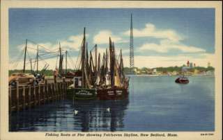 NEW BEDFORD MA Fishing Boats Fairhaven Skyline PC  