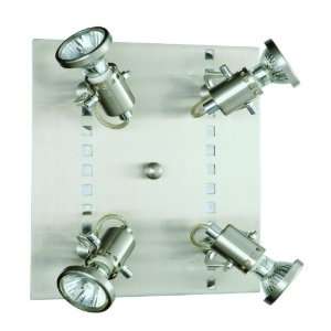  Fizz Collection 4 Light 10 Matte Nickel & Chrome Ceiling 