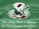 Roy Kirkham~HERITAGE FRUIT~Espresso Cup&Saucer~New~Made in England