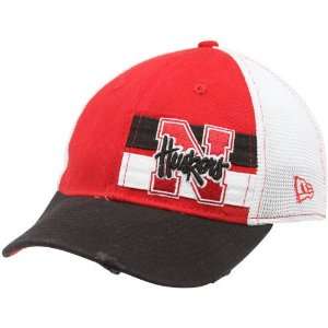 com New Era Nebraska Cornhuskers Youth Scarlet Double Stripe Vintage 