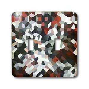Florene Cubeism Art   Red Black and White Design   Light Switch Covers 