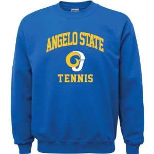 Angelo State Rams Royal Blue Youth Tennis Arch Crewneck Sweatshirt