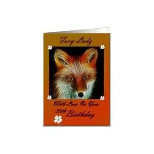  Birthday  35th / For Her / Foxy Lady Card Toys & Games