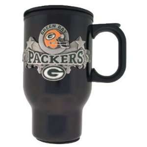 Green Bay Packers Black Pewter Emblem Travel Mug