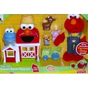    Sesame Street Elmo Farm Playset Farmer Barn & Animals Toys & Games