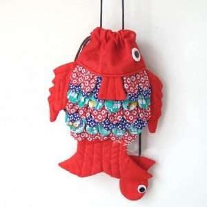  Domain SZ13 87 Cute Fish Animal Style Cloth Satchel