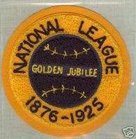 1925 National League Golden Jubilee Uniform Patch  