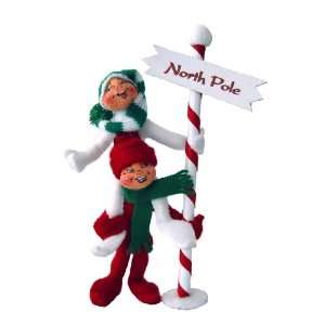 Annalee 4 Inch Elves at North Pole Ornament 
