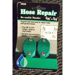   Hose Repair Re usable Mender 5/8 to 3/4 Green Patio, Lawn & Garden