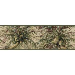  Palm Tree Teal Wallpaper Border by 4Walls