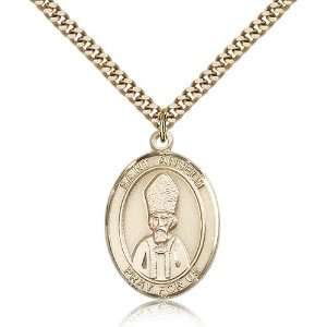  Gold Filled St. Saint Anselm of Canterbury Medal Pendant 1 