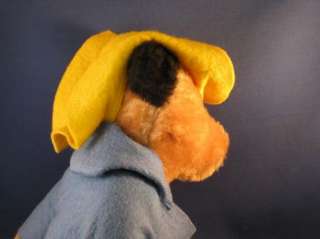 Paddington Bear Eden Blue Coat Yellow Hat 13.5 inches  