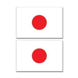  Japan Japanese Country Flag   Sheet of 2   Window Bumper 