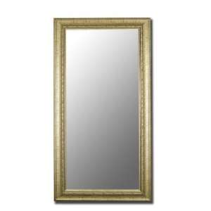  Wall mirror framed with antique gold finish and gold trim 