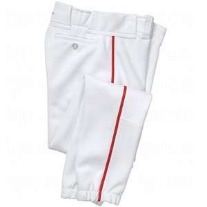  Easton Youth Pro Plus Baseball Piped Pants White/Red Large 