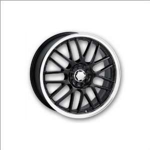  Sacchi S.225 Black w/Machine Lip 17x7 Black w/Machine Lip 