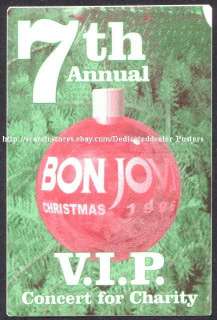 BON JOVI backstage pass Tour Satin Cloth VIP 96  