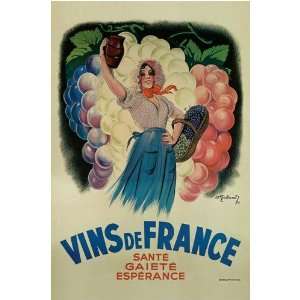 Vins De France Sante, Gaiete, Esperance By Galland Highest Quality 