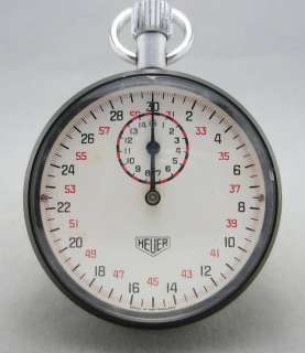 ALL ORIGINAL SWISS HEUER Manual 7 Jewels Stopwatch in box  