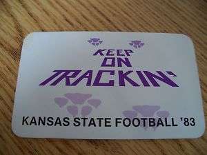 1983 Kansas State University Football Pocket Schedule  
