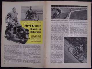   Big Twin Floyd Clymer Motorcycle Report Indian Norton Vincent + More