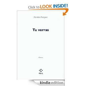 Tu verras (FICTION) (French Edition) Nicolas Fargues  