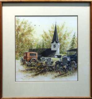 Ben Williams Original Hand Signed Watercolor Painting old church 