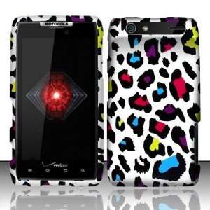 For Motorola Droid RAZR XT912 (Verizon) Rubberized Colorful Leopard 