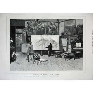  1882 Painter Work Studio Art Painting John Gilbert Art 