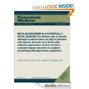 BIPOLAR DISORDER IS A POTENTIALLY FATAL DISEASE The lifetime rate of 
