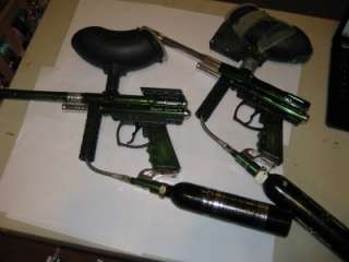 Spyder Paint ball gun lot Victor and Victor II w/ 2 tanks and 2 