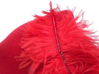 Womens Vintage Mohn Brothers Berkshire 100% Red Wool Hat w/Red 