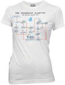 The Big Bang Theory Friendship Algorithm Juniors White T Shirt  