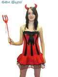 Halloween Black Candy Witch Fancy Dress Costume 2 Pcs  