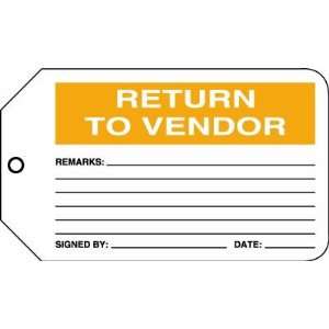  RETURN TO VENDOR Tags PF Cardstock (5 7/8 x 3 1/8)   1 